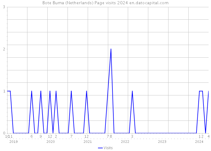 Bote Buma (Netherlands) Page visits 2024 