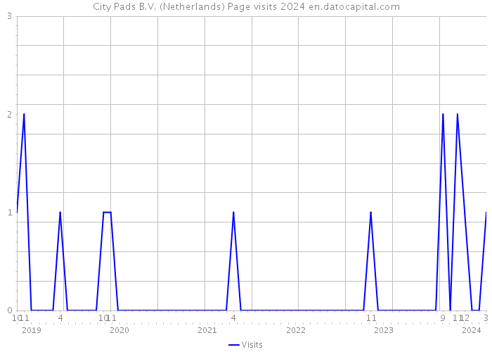 City Pads B.V. (Netherlands) Page visits 2024 