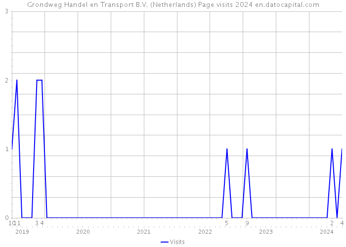Grondweg Handel en Transport B.V. (Netherlands) Page visits 2024 