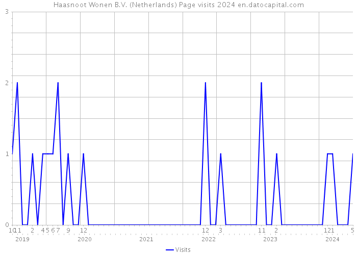 Haasnoot Wonen B.V. (Netherlands) Page visits 2024 