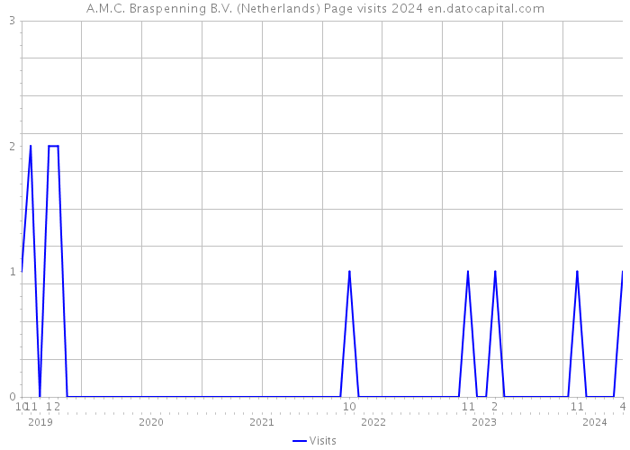 A.M.C. Braspenning B.V. (Netherlands) Page visits 2024 