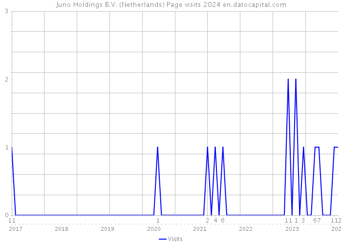 Juno Holdings B.V. (Netherlands) Page visits 2024 