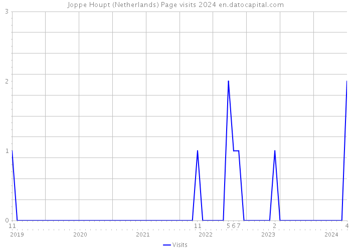 Joppe Houpt (Netherlands) Page visits 2024 