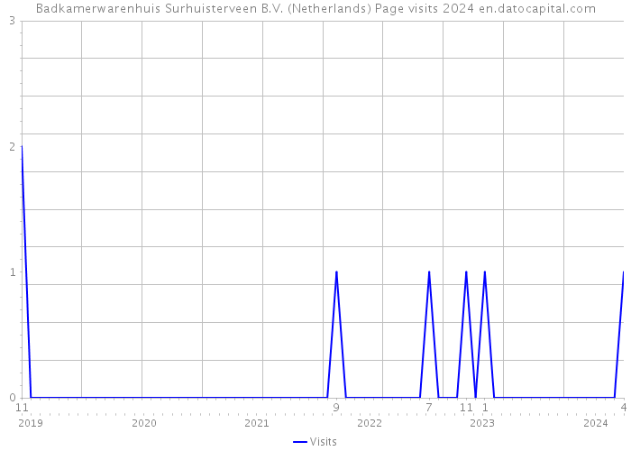 Badkamerwarenhuis Surhuisterveen B.V. (Netherlands) Page visits 2024 