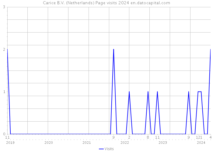 Carice B.V. (Netherlands) Page visits 2024 