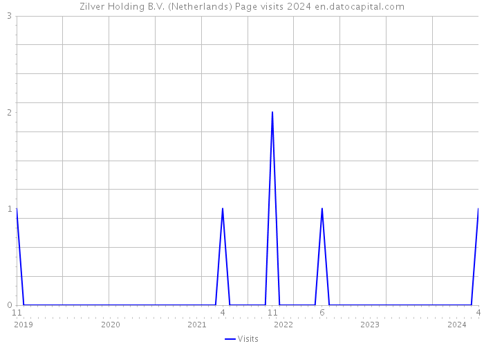 Zilver Holding B.V. (Netherlands) Page visits 2024 