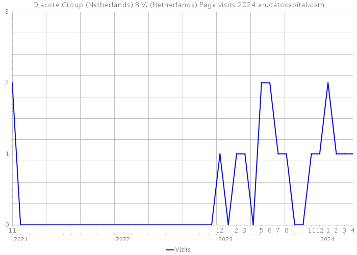 Diacore Group (Netherlands) B.V. (Netherlands) Page visits 2024 