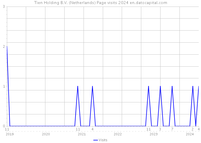 Tien Holding B.V. (Netherlands) Page visits 2024 
