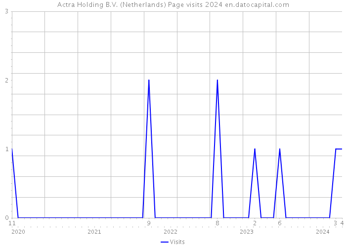 Actra Holding B.V. (Netherlands) Page visits 2024 