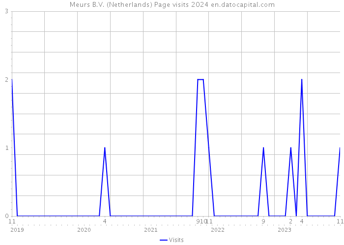 Meurs B.V. (Netherlands) Page visits 2024 