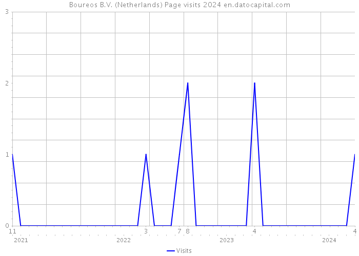 Boureos B.V. (Netherlands) Page visits 2024 