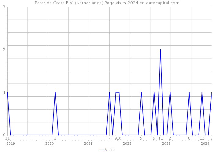 Peter de Grote B.V. (Netherlands) Page visits 2024 