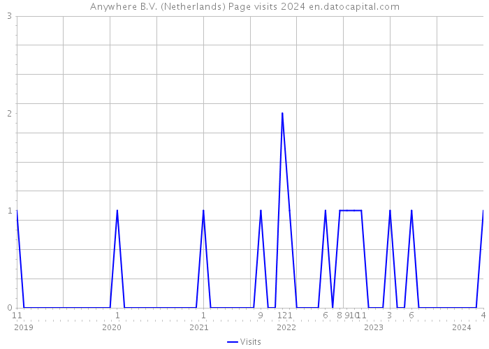 Anywhere B.V. (Netherlands) Page visits 2024 