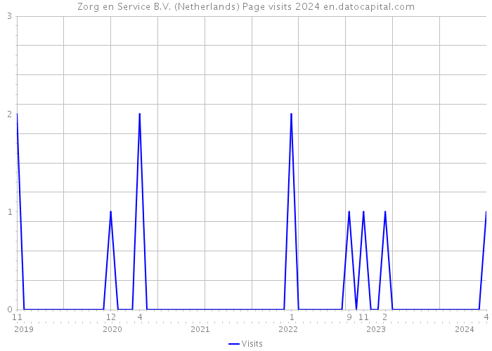 Zorg en Service B.V. (Netherlands) Page visits 2024 