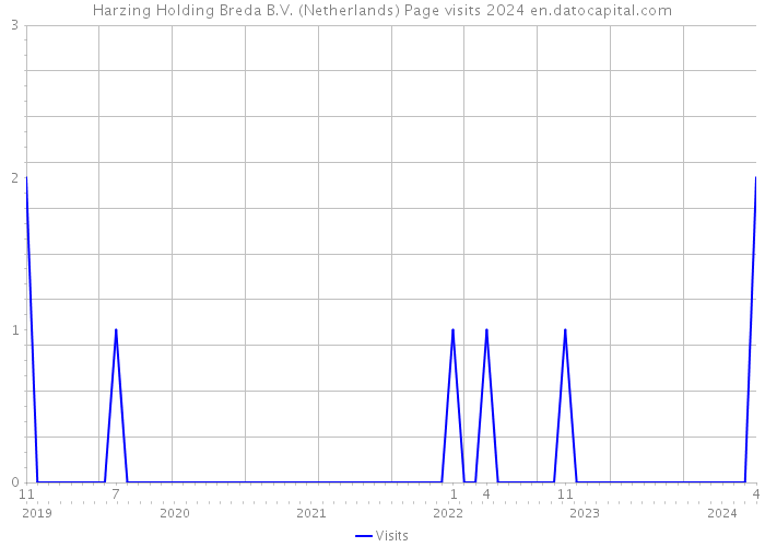 Harzing Holding Breda B.V. (Netherlands) Page visits 2024 