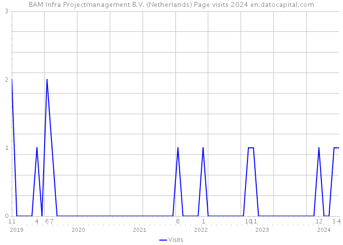 BAM Infra Projectmanagement B.V. (Netherlands) Page visits 2024 