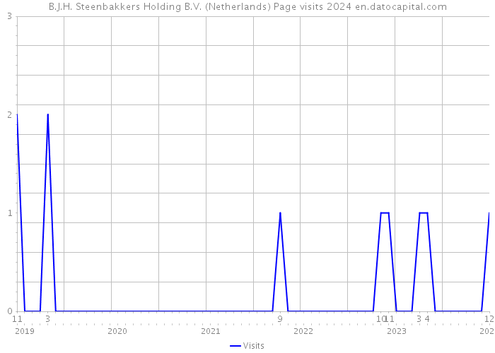 B.J.H. Steenbakkers Holding B.V. (Netherlands) Page visits 2024 