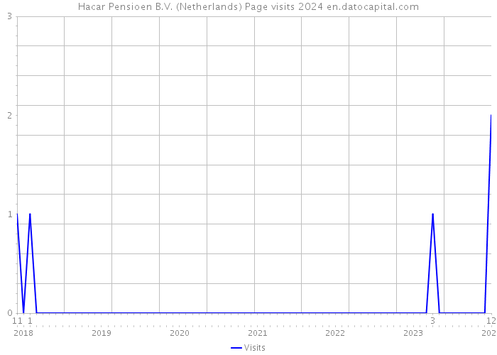 Hacar Pensioen B.V. (Netherlands) Page visits 2024 