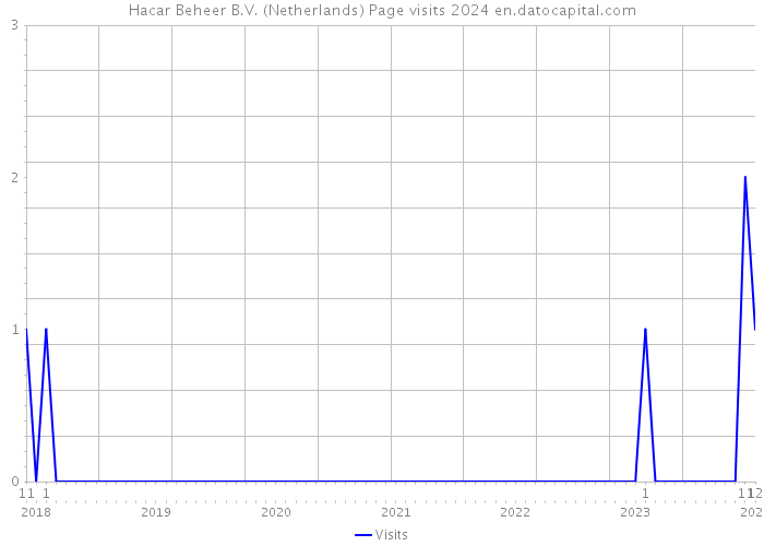 Hacar Beheer B.V. (Netherlands) Page visits 2024 