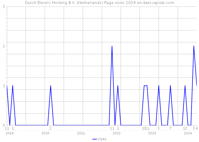 Dutch Electro Holding B.V. (Netherlands) Page visits 2024 