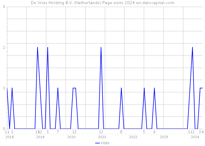 De Vries Holding B.V. (Netherlands) Page visits 2024 