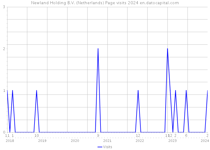 Newland Holding B.V. (Netherlands) Page visits 2024 