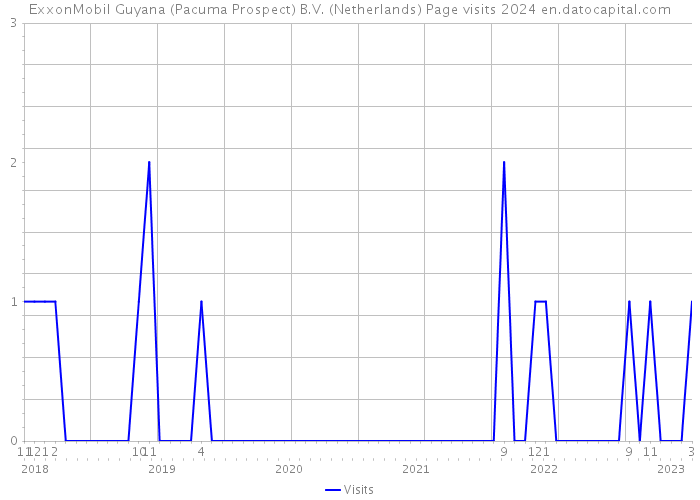 ExxonMobil Guyana (Pacuma Prospect) B.V. (Netherlands) Page visits 2024 