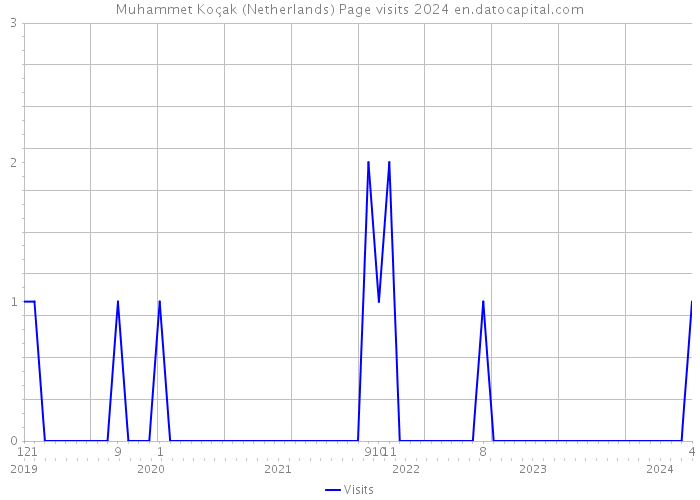 Muhammet Koçak (Netherlands) Page visits 2024 