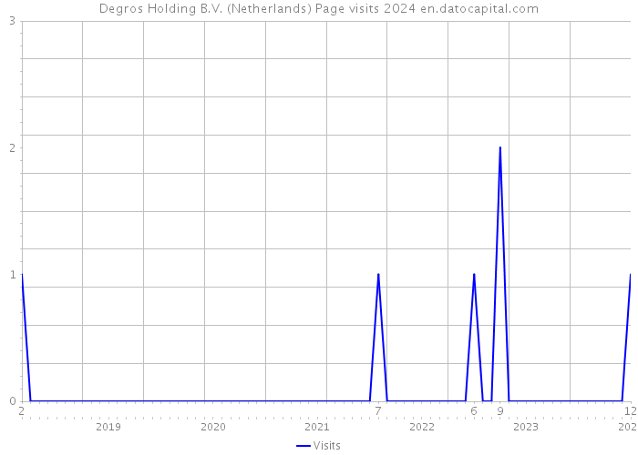 Degros Holding B.V. (Netherlands) Page visits 2024 