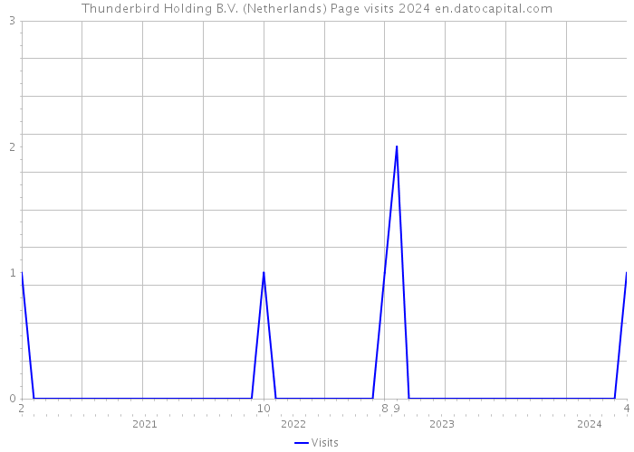 Thunderbird Holding B.V. (Netherlands) Page visits 2024 