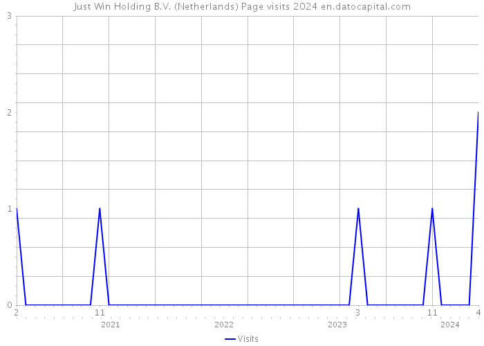 Just Win Holding B.V. (Netherlands) Page visits 2024 