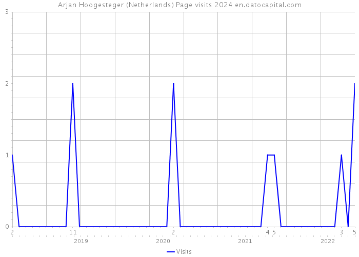 Arjan Hoogesteger (Netherlands) Page visits 2024 