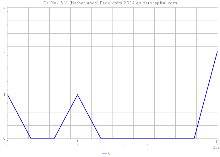 De Plak B.V. (Netherlands) Page visits 2024 