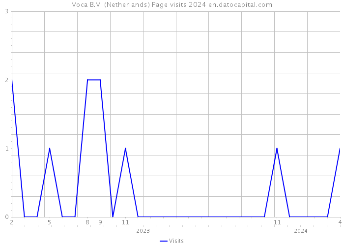 Voca B.V. (Netherlands) Page visits 2024 