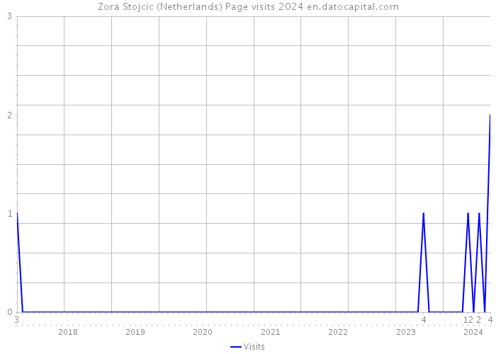 Zora Stojcic (Netherlands) Page visits 2024 