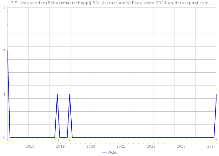 P.E. Krabbendam Beheermaatschappij B.V. (Netherlands) Page visits 2024 