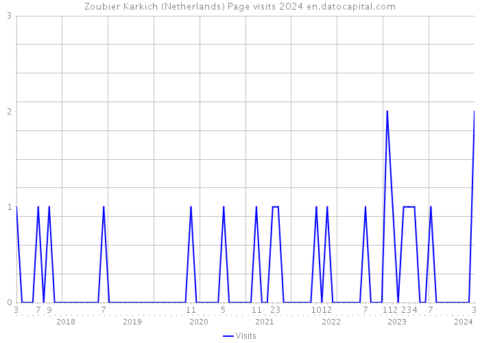 Zoubier Karkich (Netherlands) Page visits 2024 