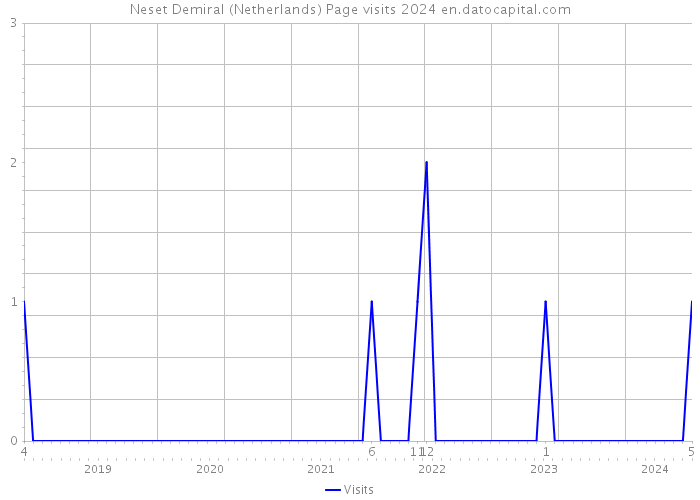 Neset Demiral (Netherlands) Page visits 2024 