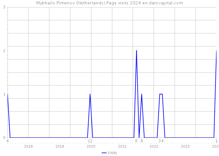 Mykhailo Pimenov (Netherlands) Page visits 2024 