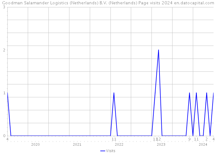 Goodman Salamander Logistics (Netherlands) B.V. (Netherlands) Page visits 2024 