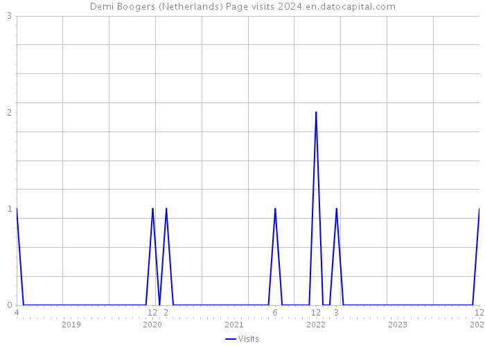 Demi Boogers (Netherlands) Page visits 2024 