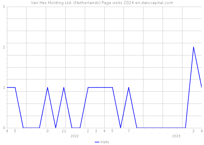 Van Hes Holding Ltd. (Netherlands) Page visits 2024 
