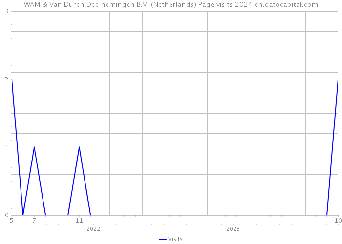 WAM & Van Duren Deelnemingen B.V. (Netherlands) Page visits 2024 