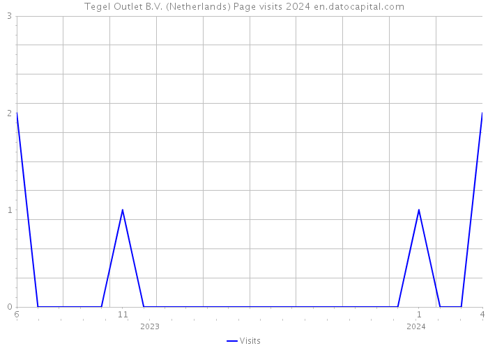 Tegel Outlet B.V. (Netherlands) Page visits 2024 