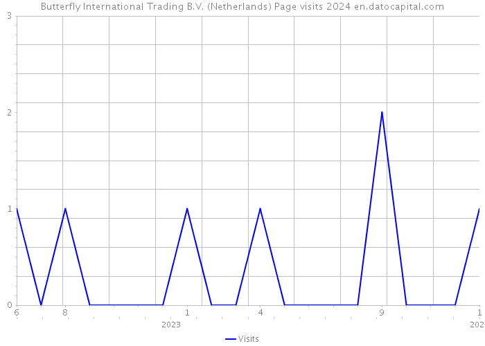 Butterfly International Trading B.V. (Netherlands) Page visits 2024 