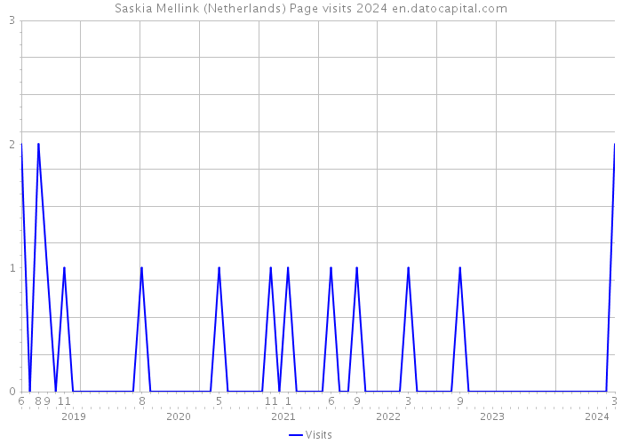 Saskia Mellink (Netherlands) Page visits 2024 
