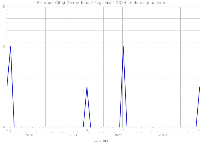 Erdogan Çiftçi (Netherlands) Page visits 2024 