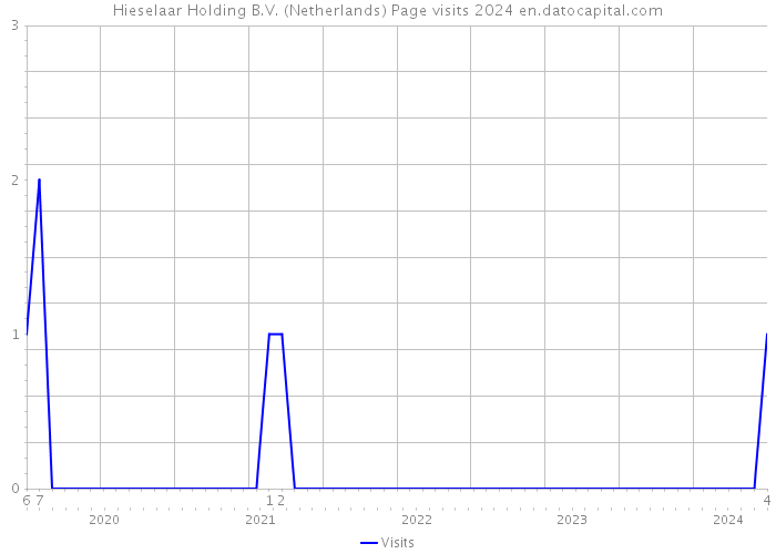 Hieselaar Holding B.V. (Netherlands) Page visits 2024 