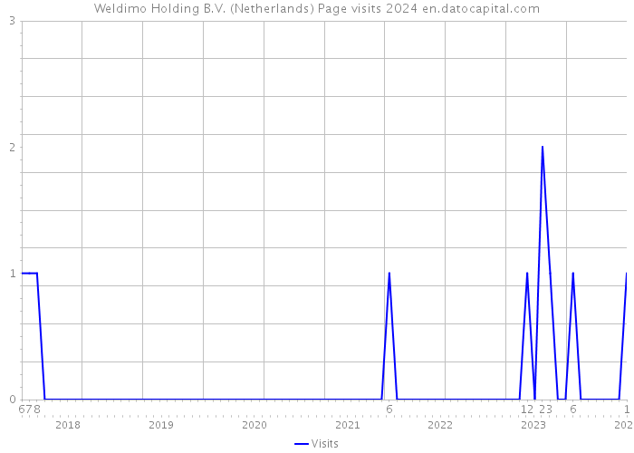 Weldimo Holding B.V. (Netherlands) Page visits 2024 