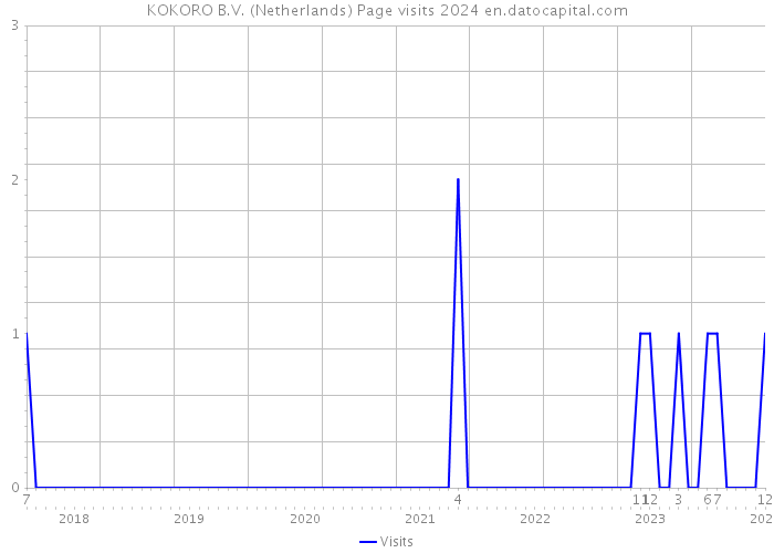 KOKORO B.V. (Netherlands) Page visits 2024 